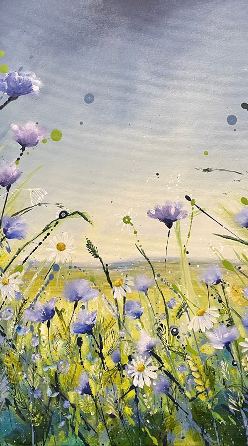 Hedgerows and mountains by Emma Sian Pritchard