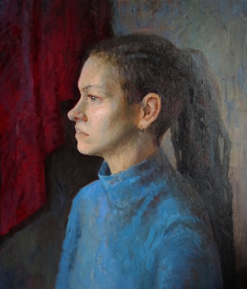 Girl with black dreadlocks by Olga Goryunova