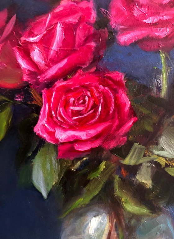 Roses. Original Oil painting