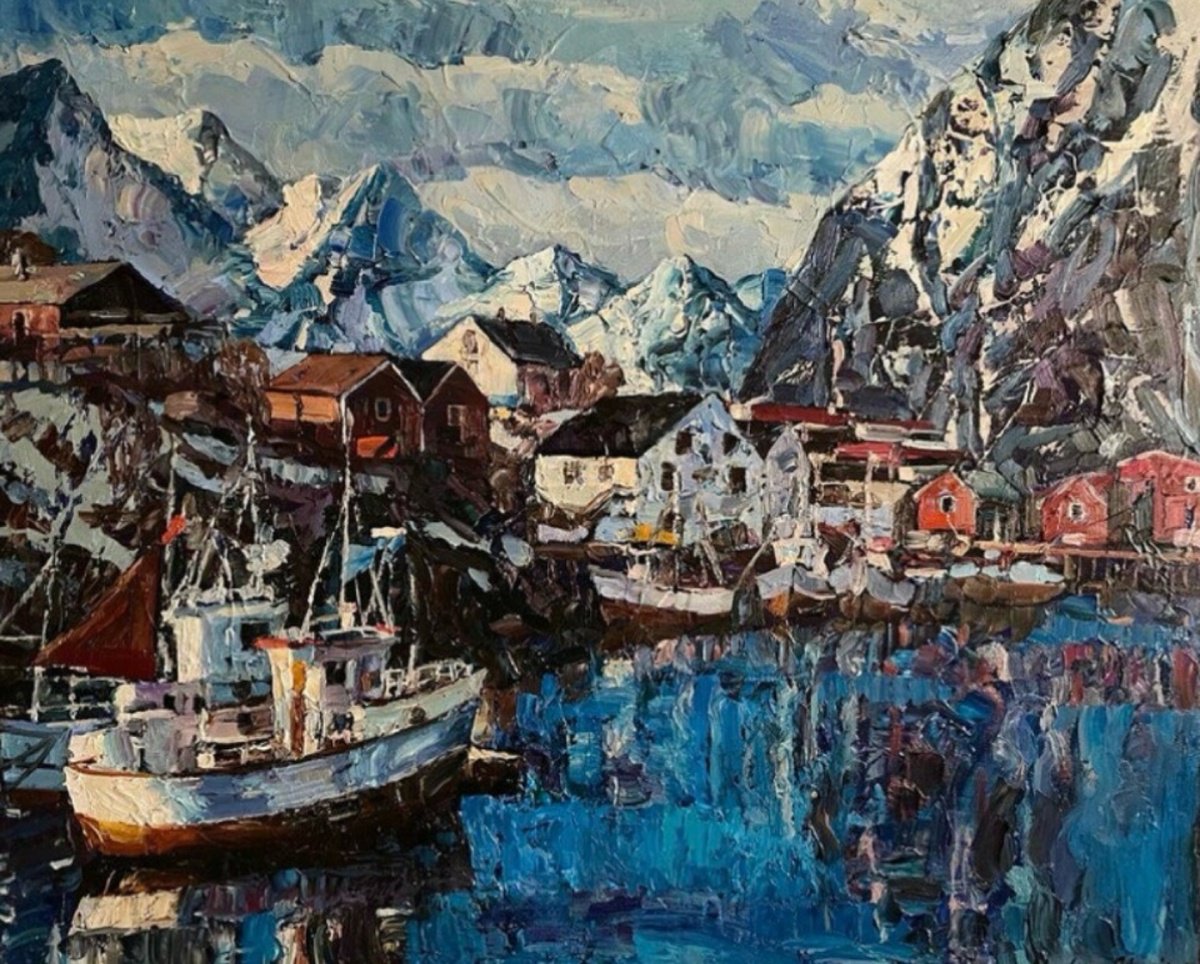 North. Northern Blue. By Nadezda Stupina, 31 X 24, Artwork For Sale On Artfinder