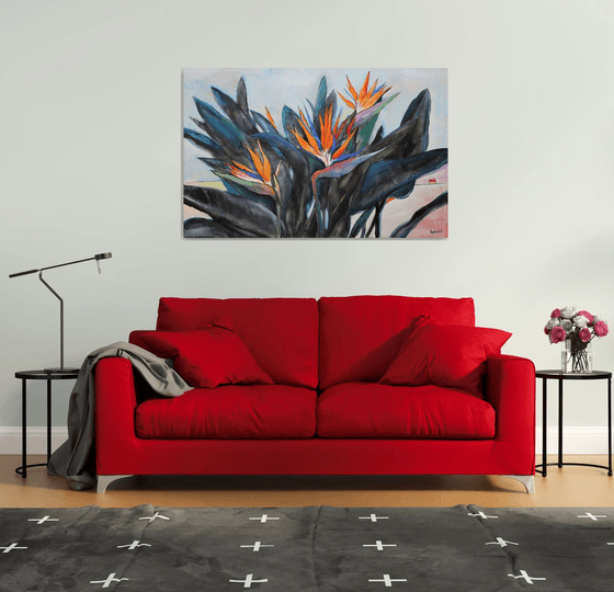 Strelitzia. Bird of Paradise.