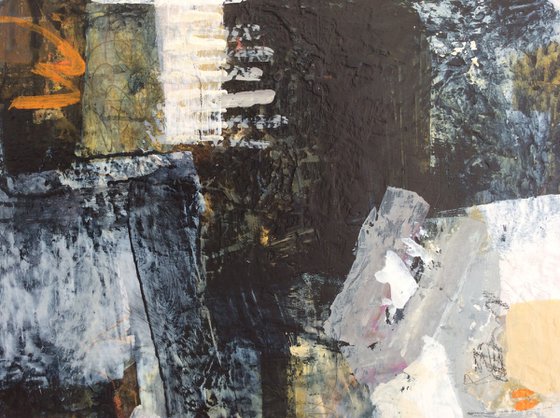 Haikyo VII - Abstract mixed media painting - Urban exploration - 80x100 cm