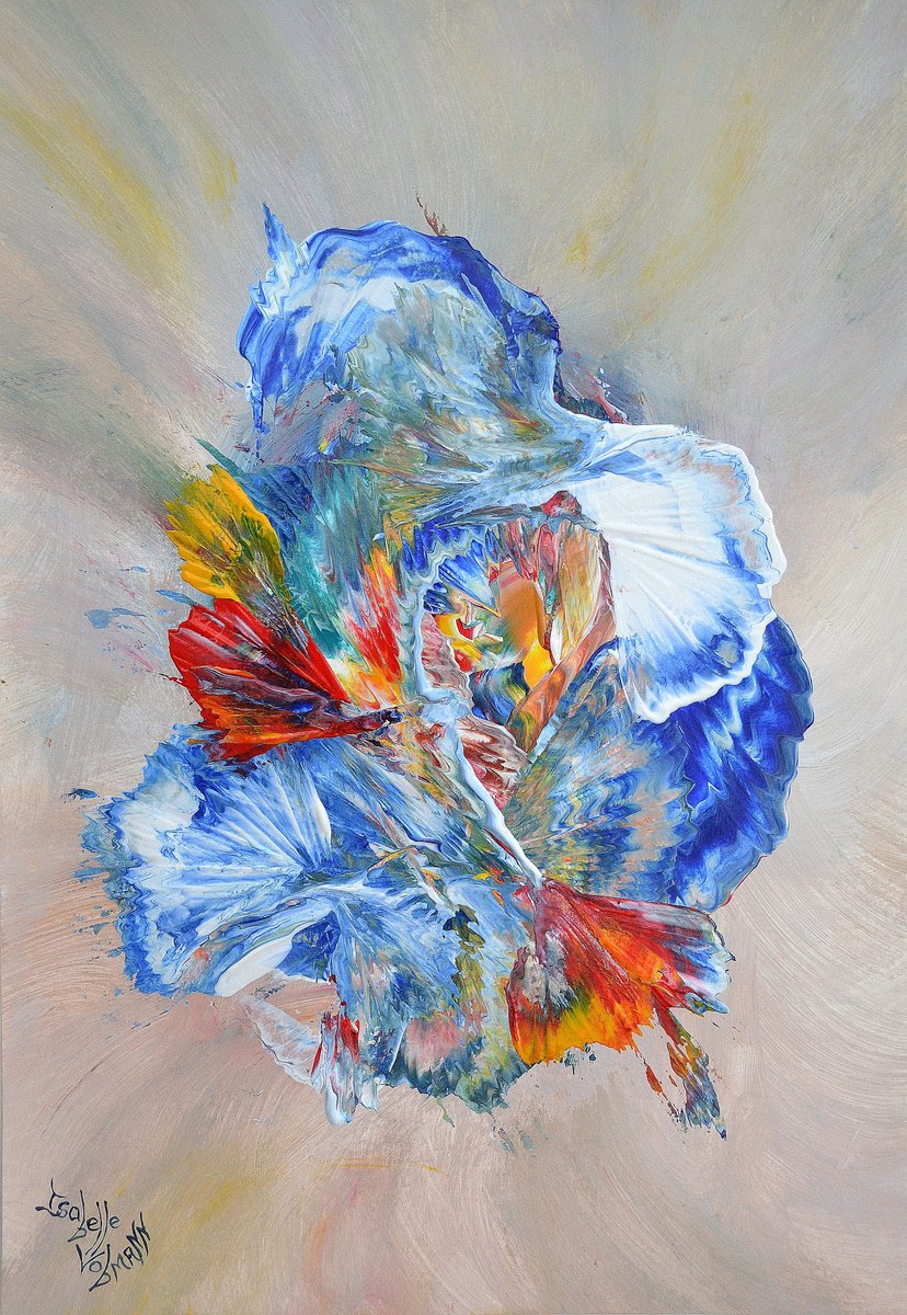 Songe - free shipping - palette knife - expressive and gestural - spiritual by Isabelle Vobmann