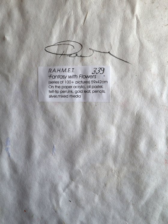 Fantasy with Flowers 339: paper 59x42cm