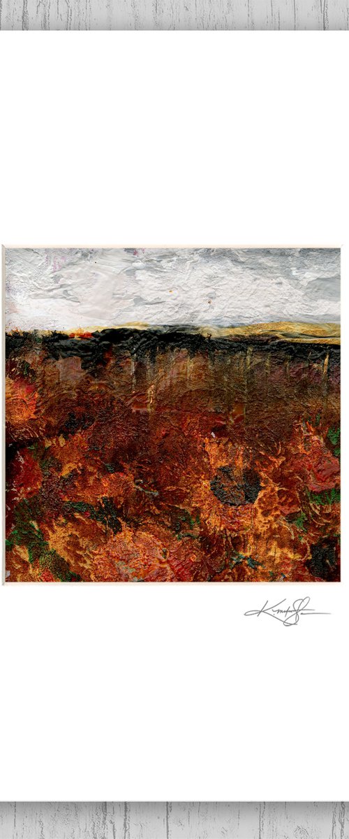 Mystic Land 10 - Textural Landscape Painting on Fabric by Kathy Morton Stanion by Kathy Morton Stanion