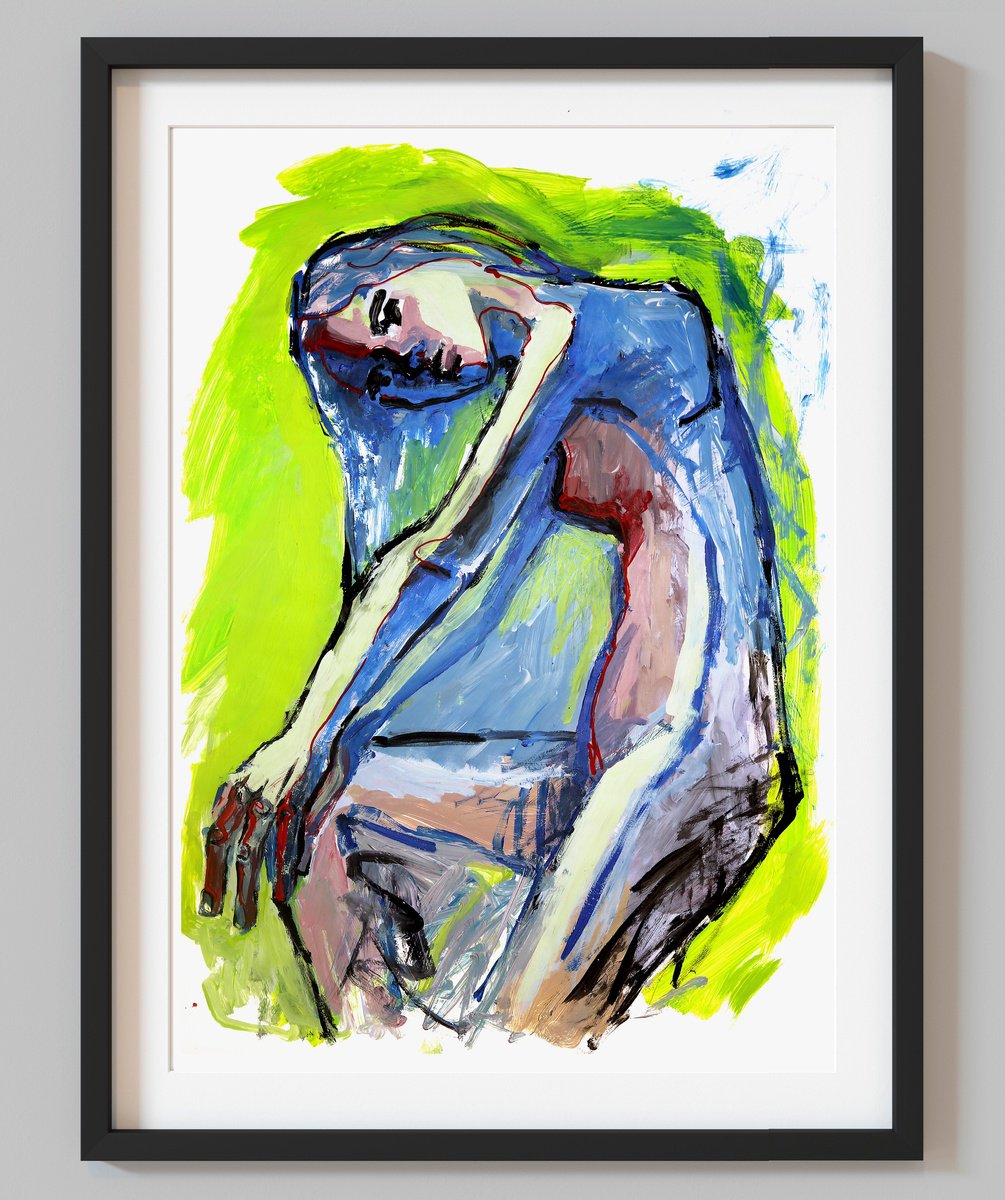 Portrait Woman Nude by Makarova Abstract Art