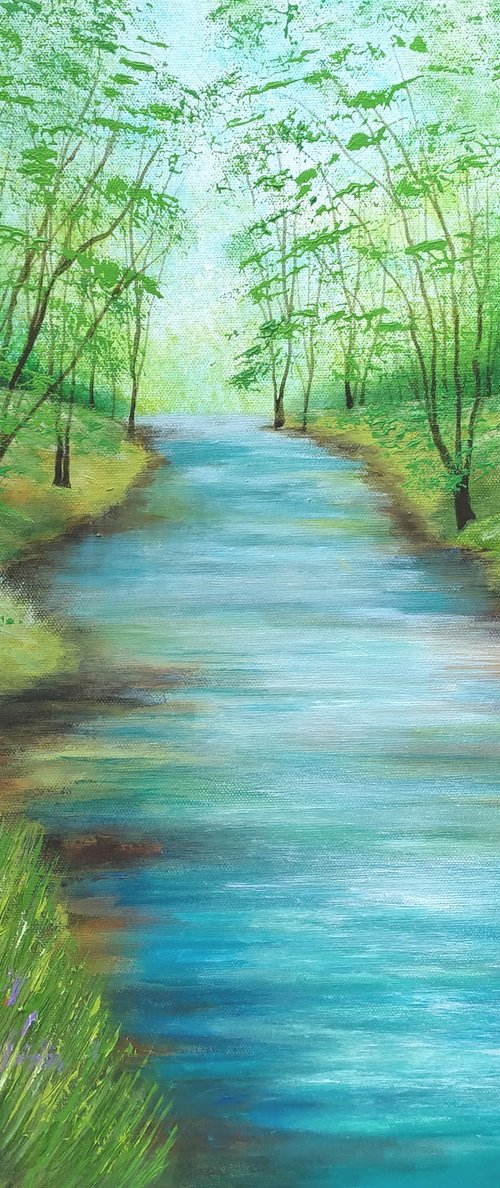 Woodland River Reflections by Amanda Horvath
