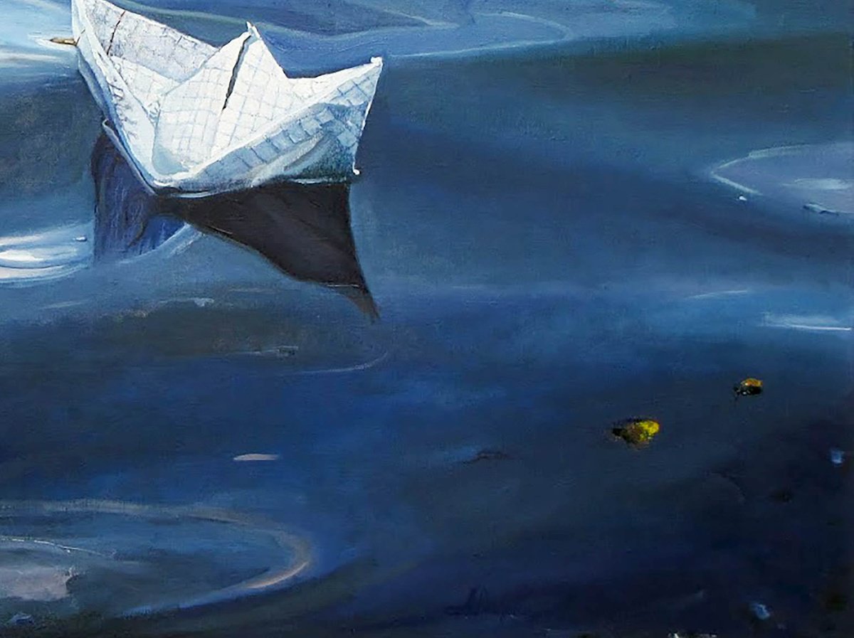 Photorealistic Landscape Giclee Print By Anatolii Varvarov, 28 X 20, Single Swimming, Original Artwork