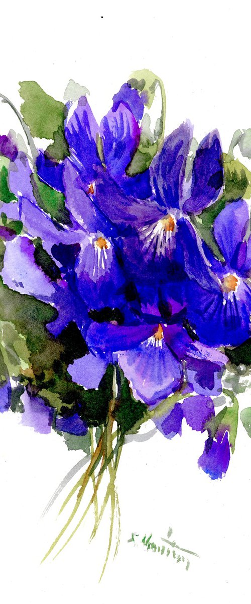 Violet Flowers From Garden by Suren Nersisyan