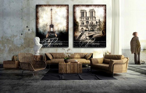 Eiffel/XL large original artwork