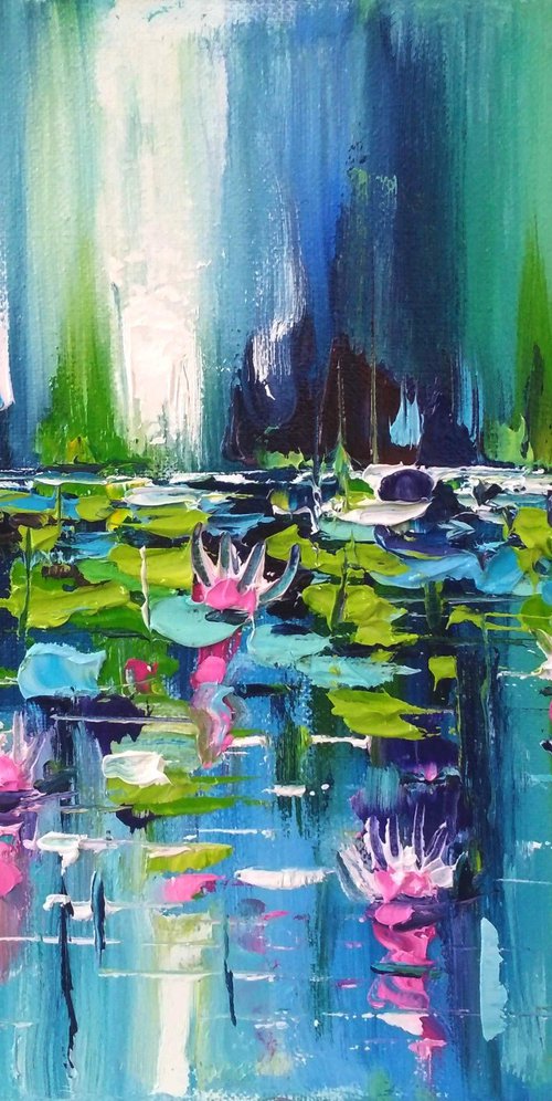 Abstract landscape  (Water lilies)02 by Andrej  Ostapchuk