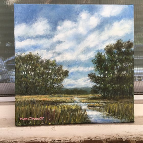 MARSH VIEW - oil 12X12 (SOLD)