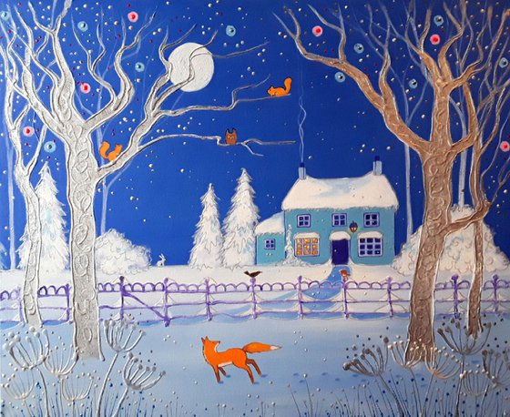Reserved for Amy - Fox and the Winter Cottage