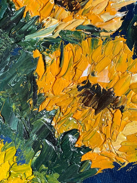 SUNFLOWERS, 30X42 CM