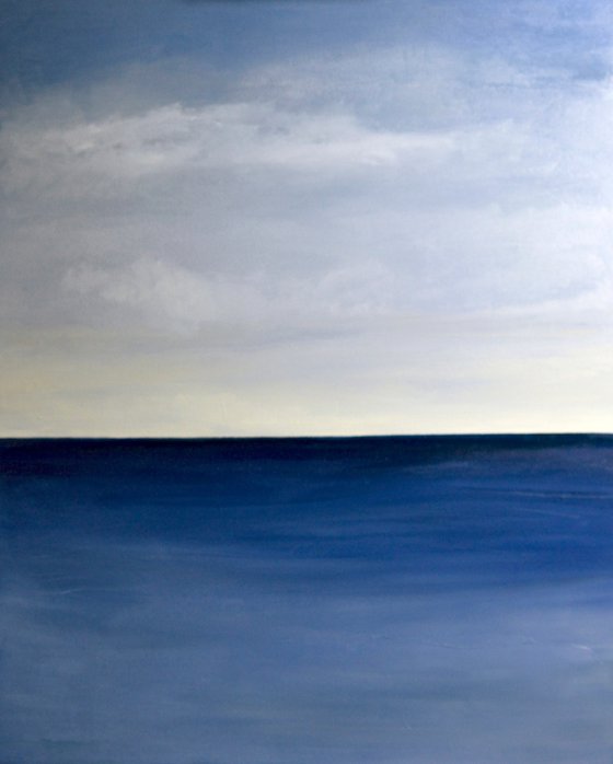 Calm landscape in blue