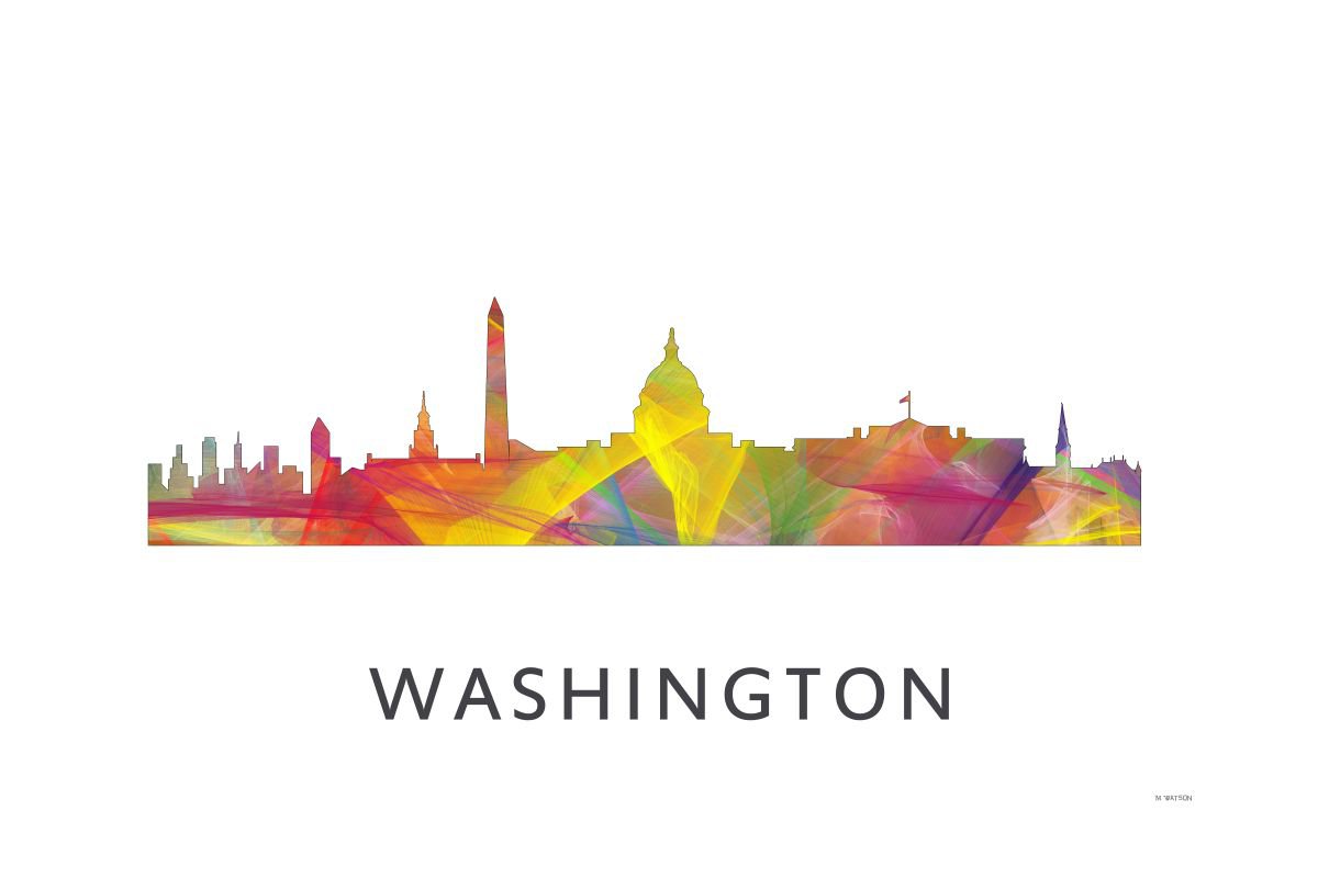 Washington DC Skyline WB1 by Marlene Watson