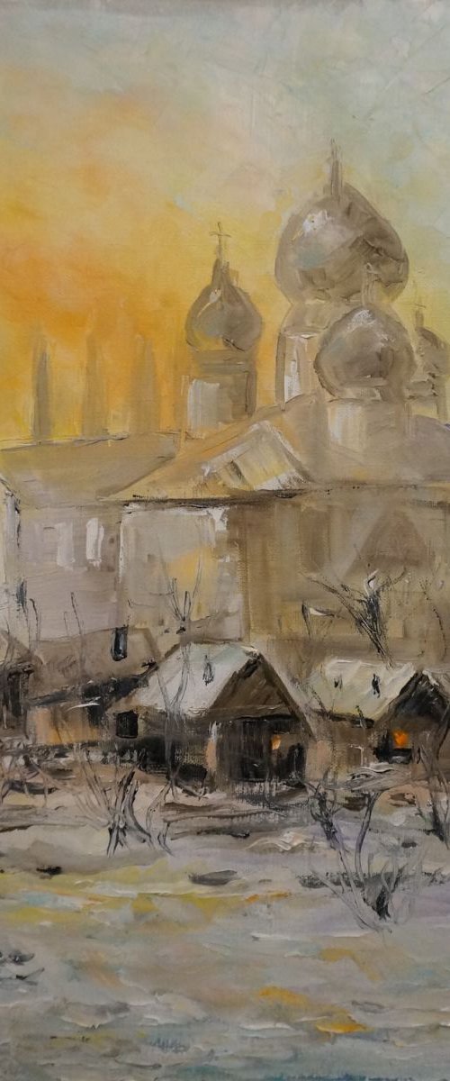 Tikhvin. Winter. Monastery. by Leo Baxiner