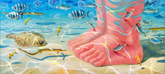 In the sea