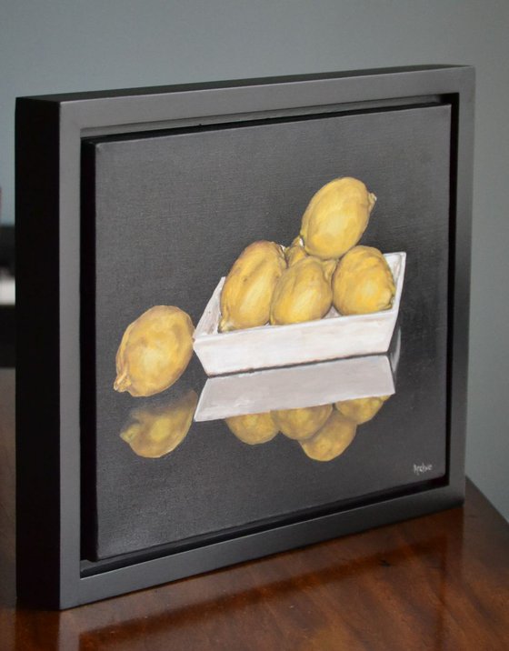 Lemons on a tray