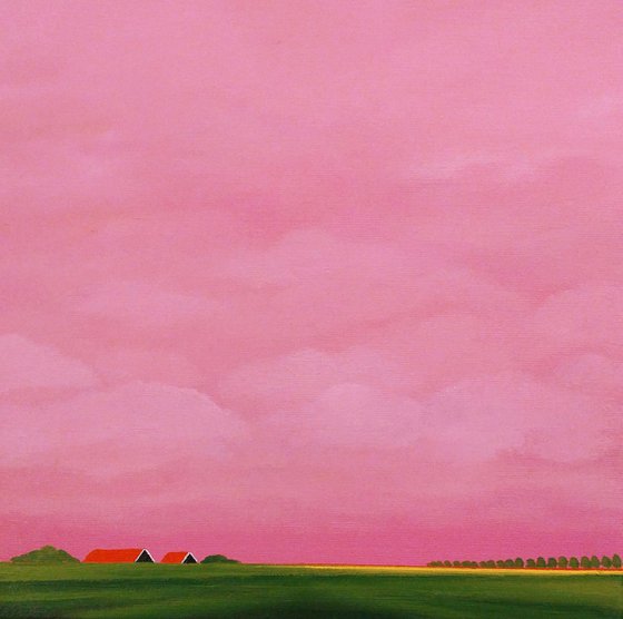 Pink sunrise in my polder