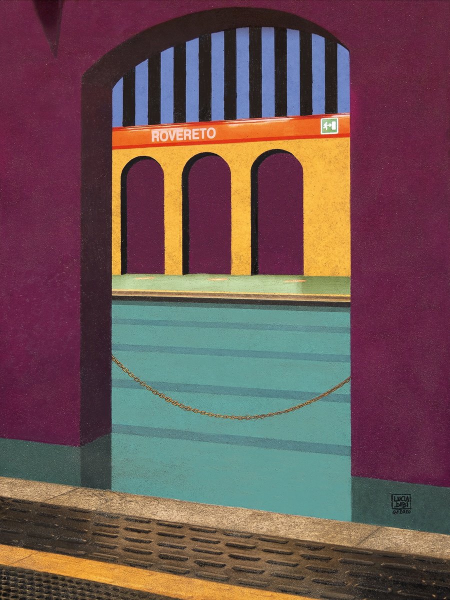 Urban And Pop Painting , Rovereto By Lucia Dibi, 20 X 28, Artwork For Sale On Artfinder