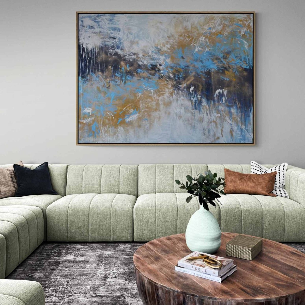 Abstract Oil Painting By Belinda Nadwie, 80 X 60, Adventure Awaits, Original Artwork