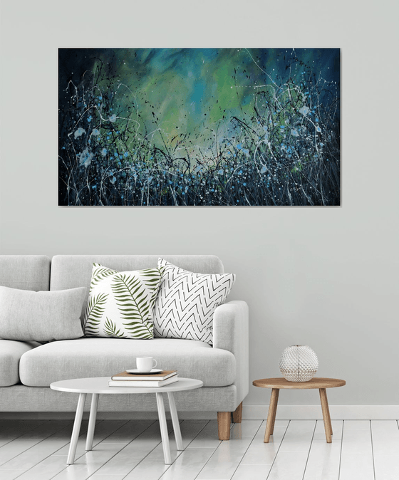 "Aurora Floreale" #1  - Extra large original abstract floral landscape