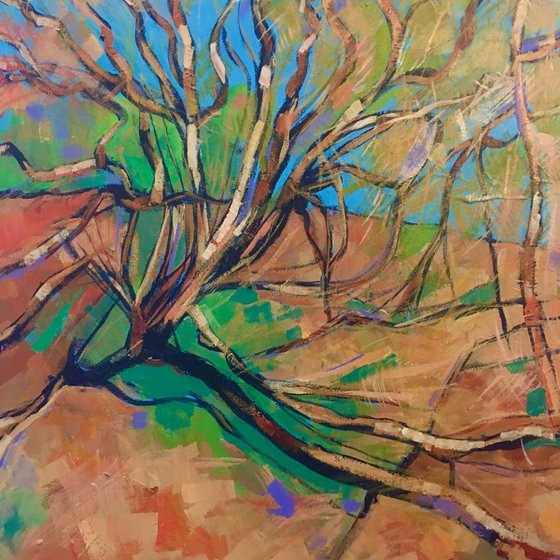 Tangled winter trees