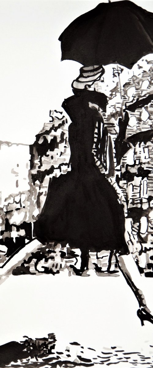 Rainy day  / 42 X 29.7 cm by Alexandra Djokic