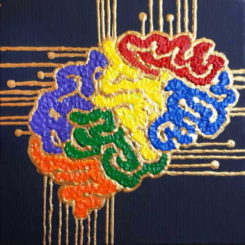 Brain impulses... /  ORIGINAL ACRYLIC PAINTING by Salana Art Gallery