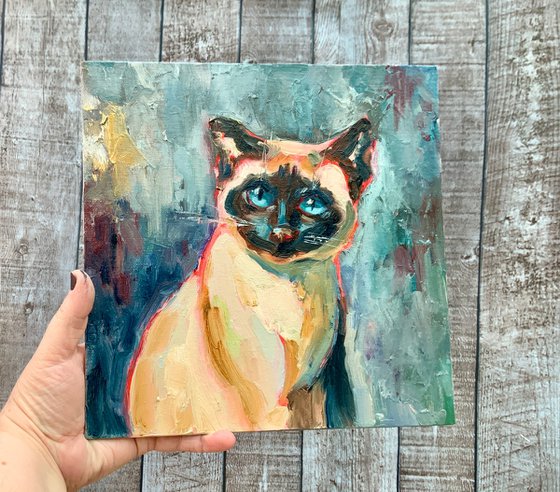 Siamese Cat with Azure Eyes