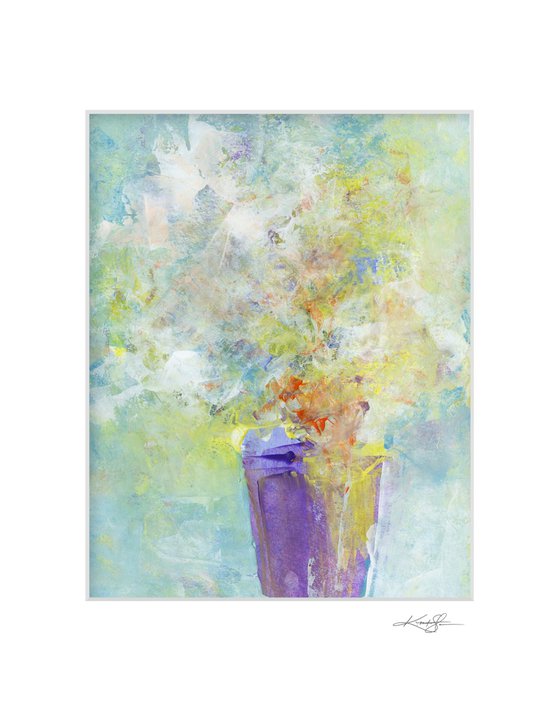 Flowers In Vase 19 - Floral Painting by Kathy Morton Stanion