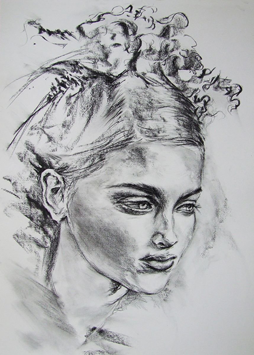 Profile in Charcoal by Anna Sidi-Yacoub