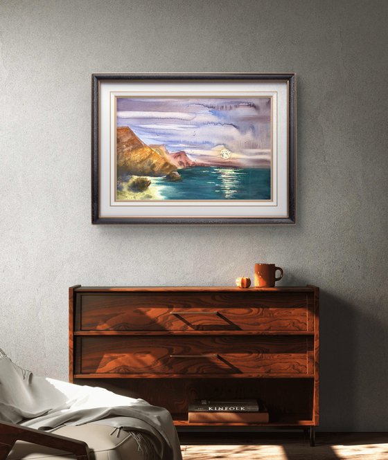 Full Moon Moonlight Sea