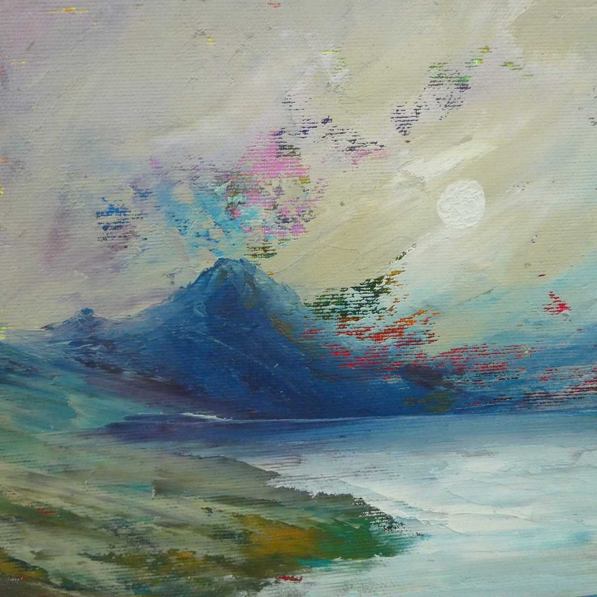 Colourful Moonlight Sky By Oconnart, 10 X 10, Artwork For Sale On Artfinder