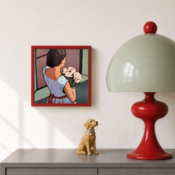 Woman after Date Small Original Painting