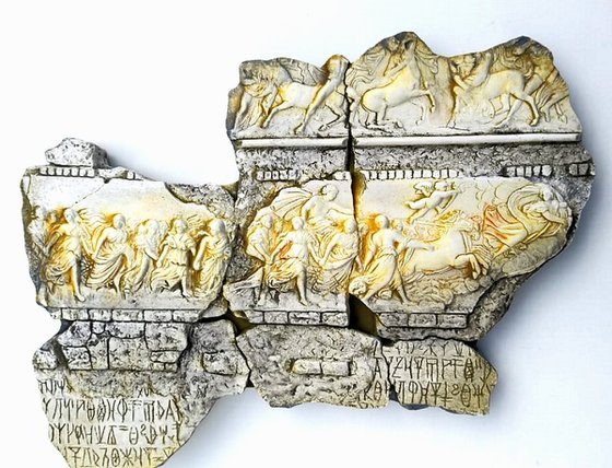 THE GREEK MYTHF Bas-relief fragment  13/150 Size: 12.6 W x 9 H x 0.7 D in    32x23cm