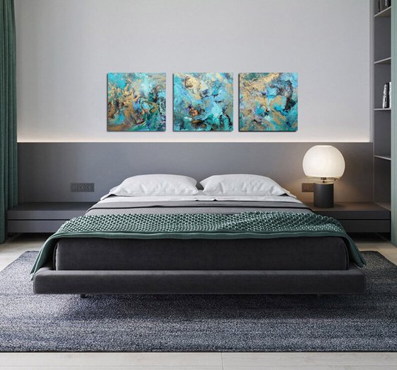 Triptych Wind of the sea