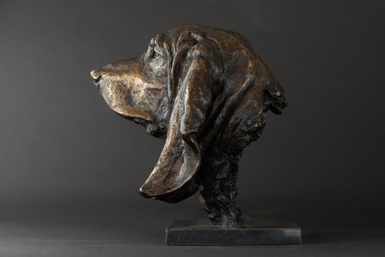 Basset Portrait Bronze