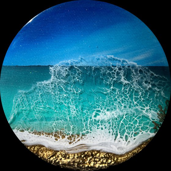 "Little wave" #3 - Miniature ocean painting