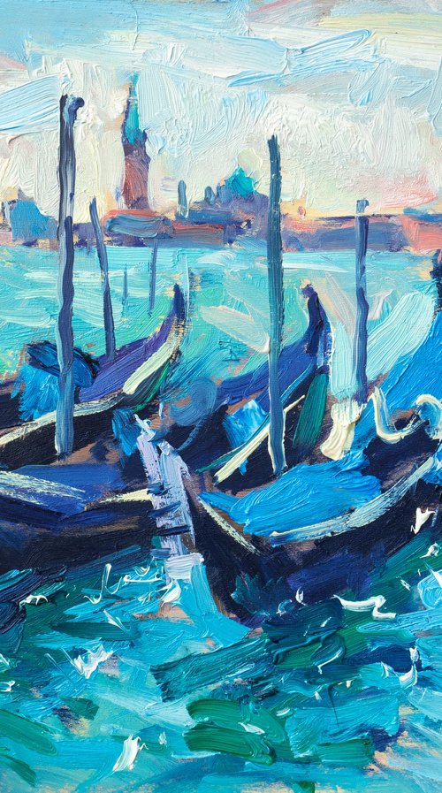 Venice Gondolas by Vasyl Moldavchuk