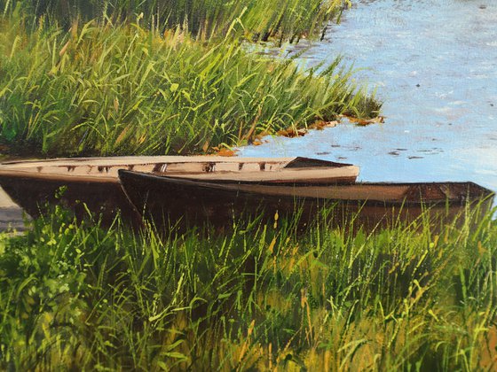 Riverside with Boats