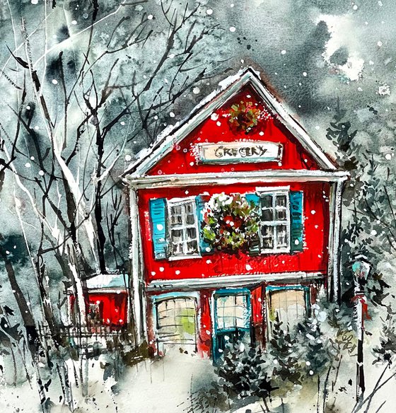 Christmas House - Winter Landscape