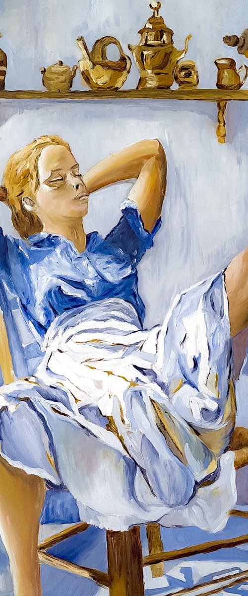 Blue Kitchen Siesta by Félix Rubio