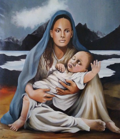 Madonna with Child by Anna Rita Angiolelli