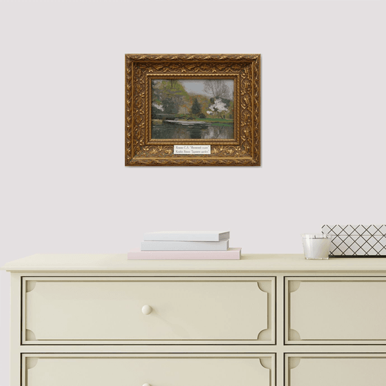 Japanese garden. Sakura blossom