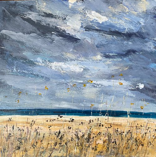 Storm Clouds Over The Beach by Nikki Wheeler