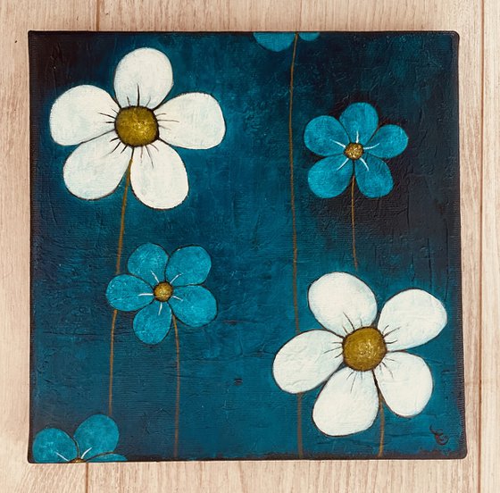 The blue daisies