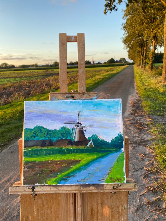 Windmill in Wachtum. Plein Air