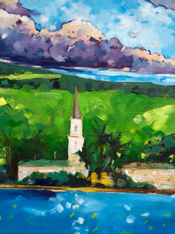 KONA SITY HAWAII PAINTING 20-16in